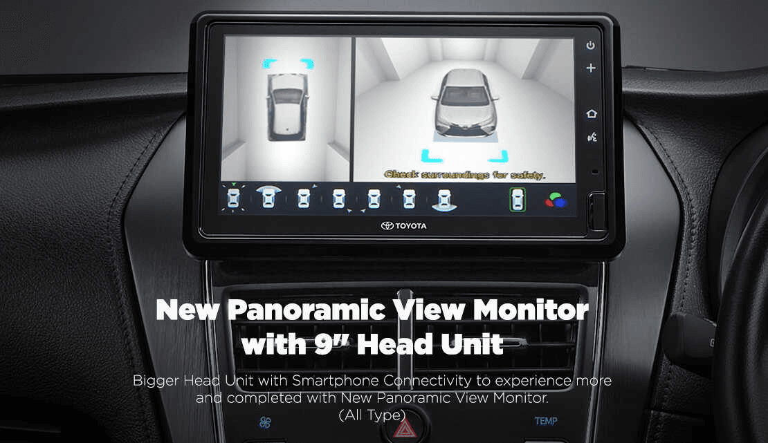 fitur head unit toyota yaris