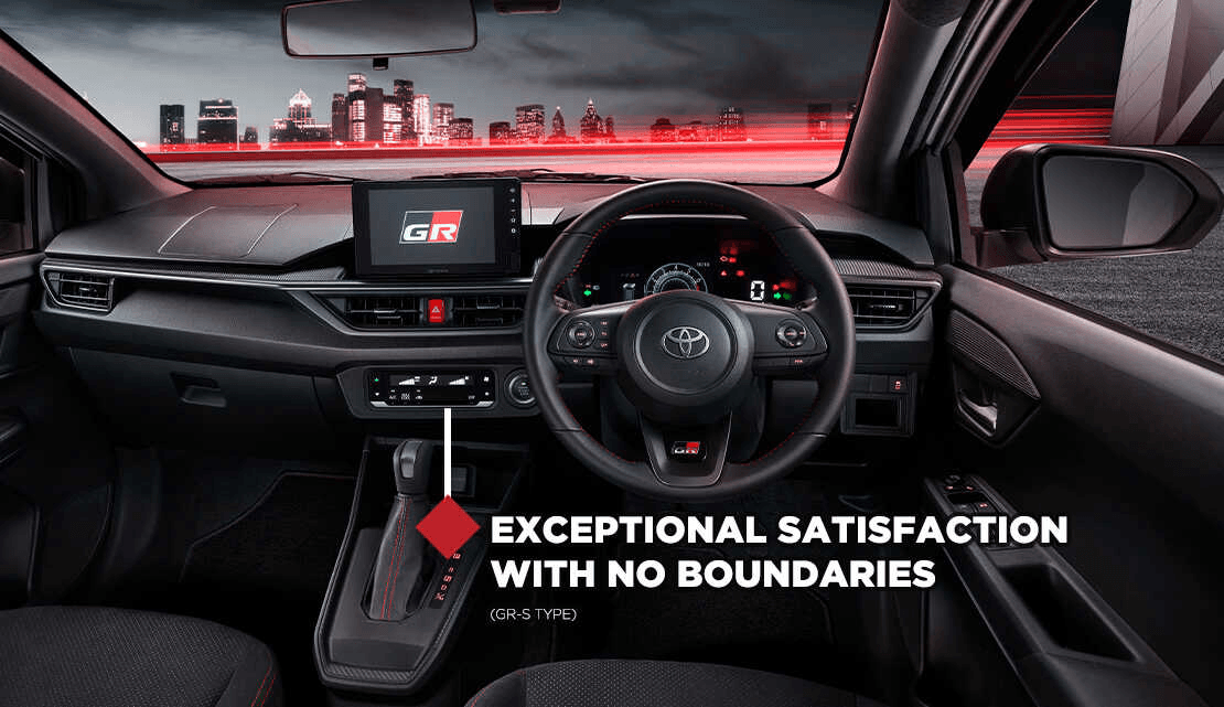 dashboard toyota agya gr sport