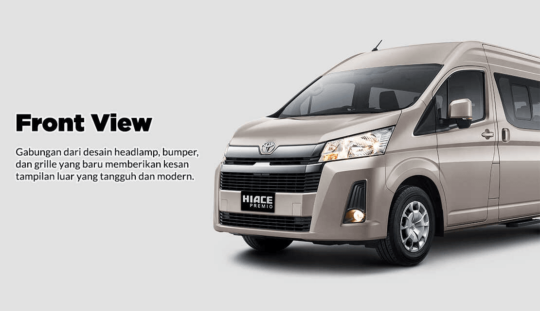 Tampak Kiri Serong Mobil Toyota Hiace Auto2000