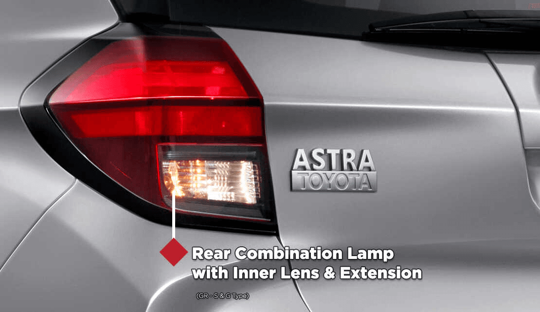lampu belakang toyota agya