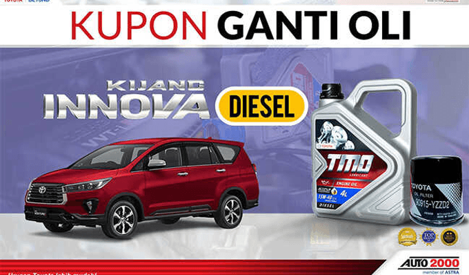 Kupon Ganti Oli Innova Diesel A/T