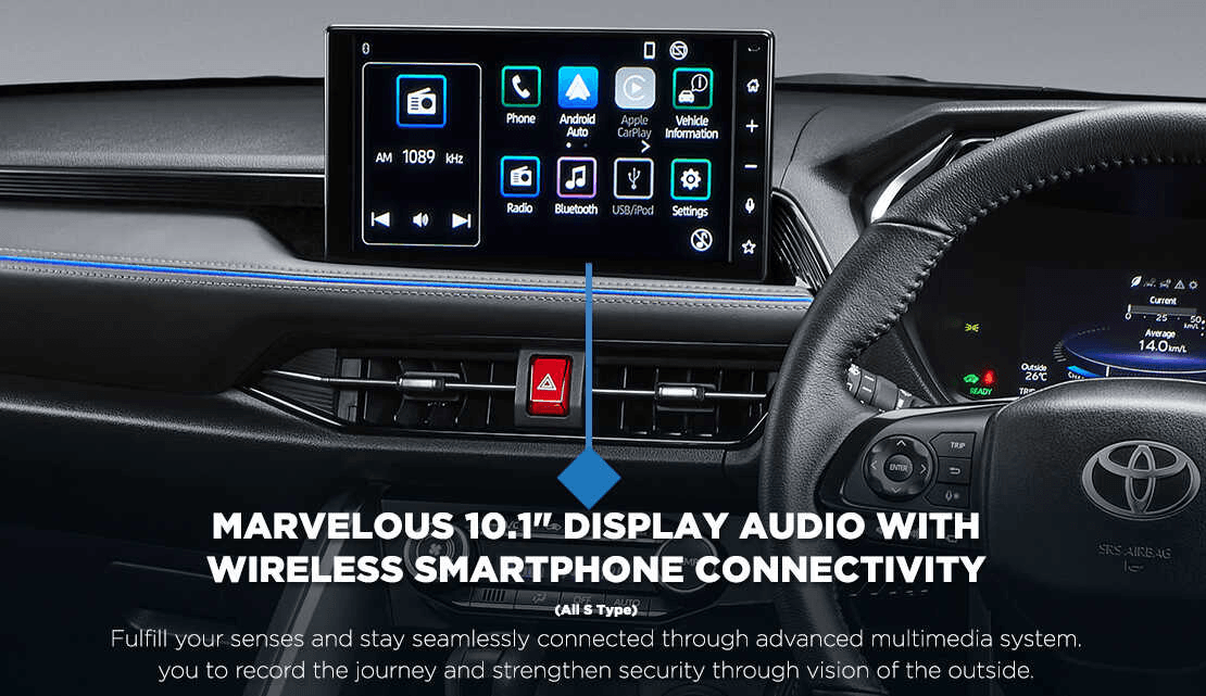audio head unit toyota yaris cross