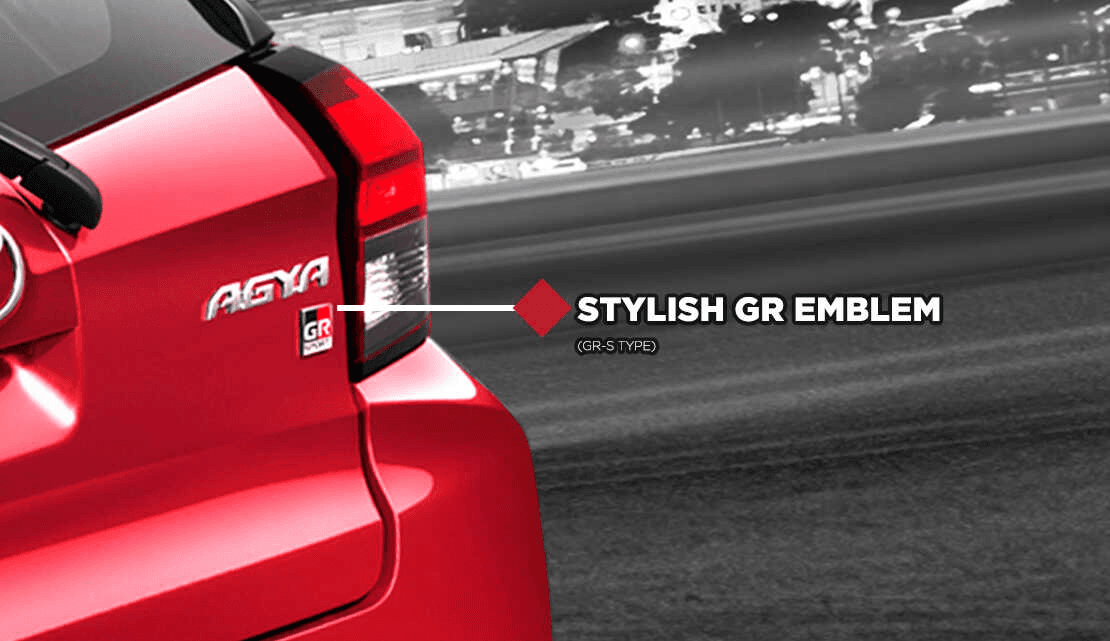 emblem gr racing toyota agya gr sport