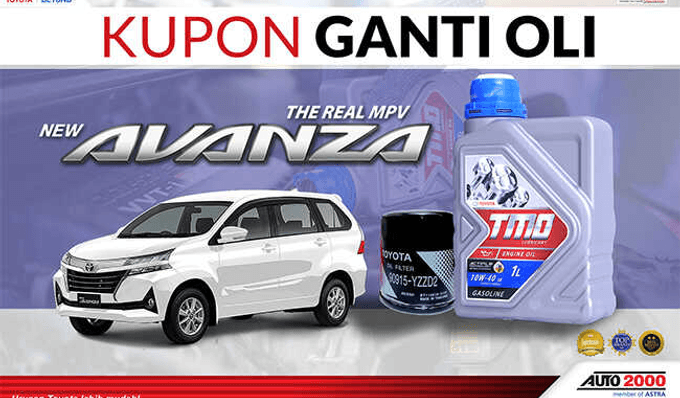 Kupon Ganti Oli Avanza M/T