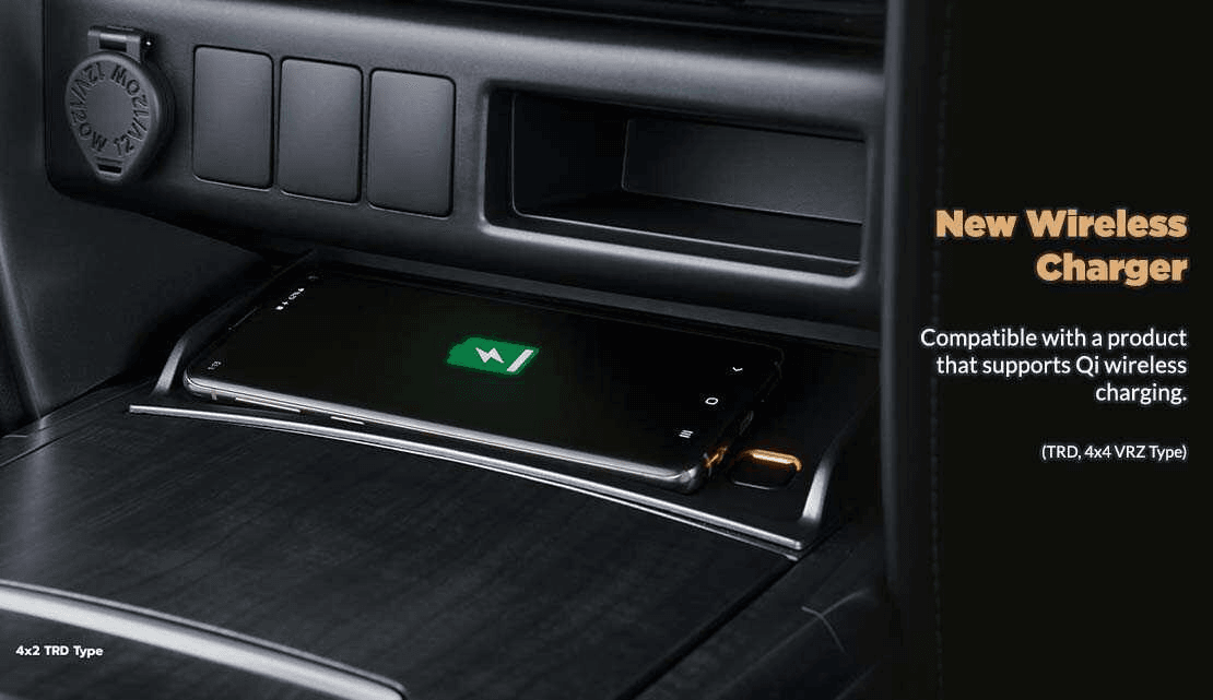 wireless charging toyota fortuner 4x5