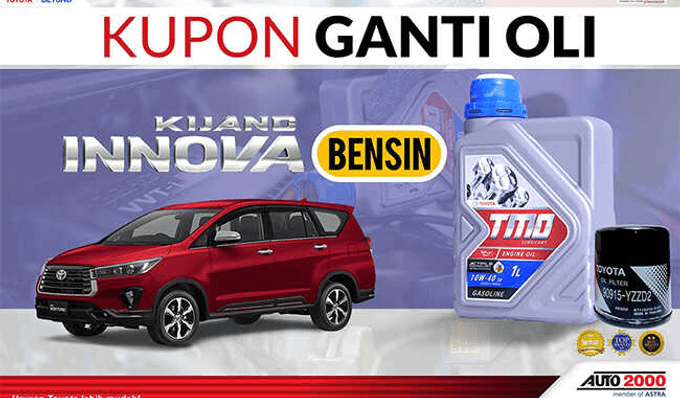 Kupon Ganti Oli Innova Bensin A/T