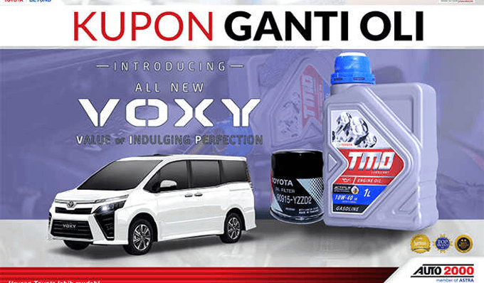 Kupon Ganti Oli Voxy A/T