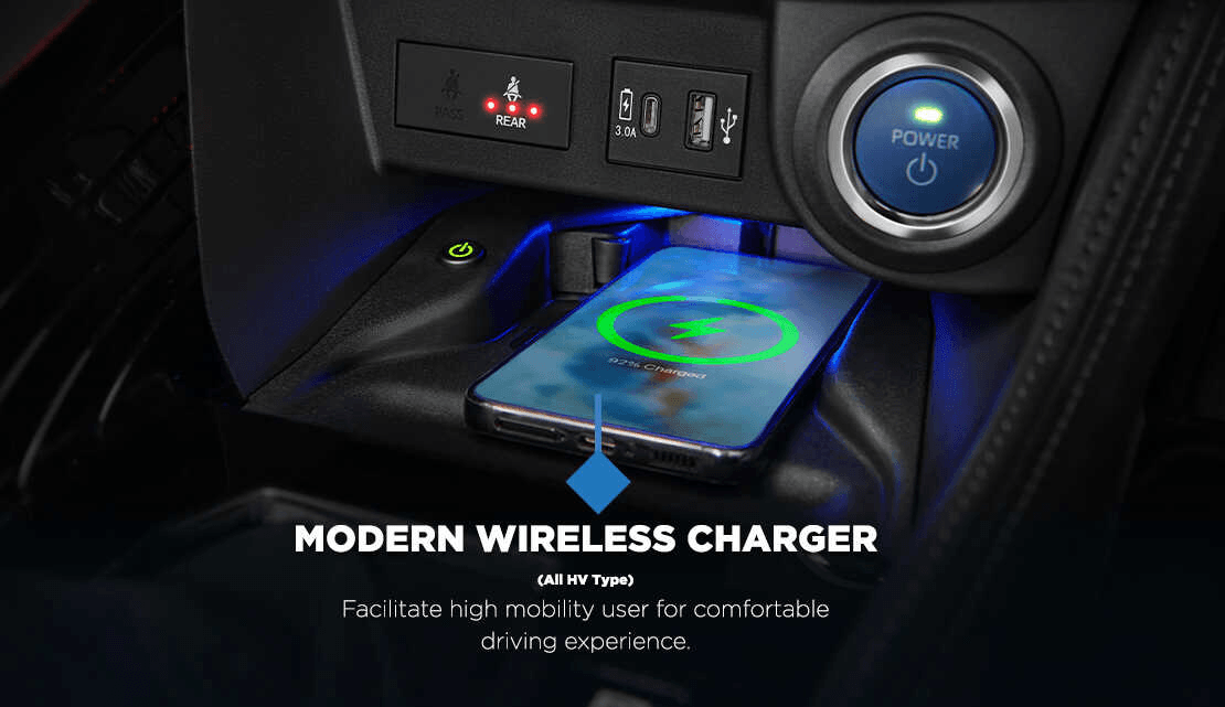 wireless charging toyota yaris cross hybrid