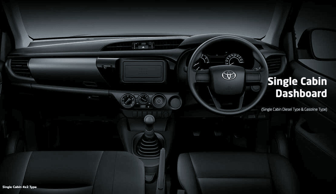 dashboard toyota hilux single cabin