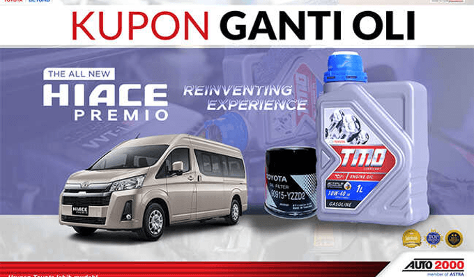 Kupon Ganti Oli Hiace