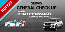 Kupon General Check Up Fortuner Bensin A/T