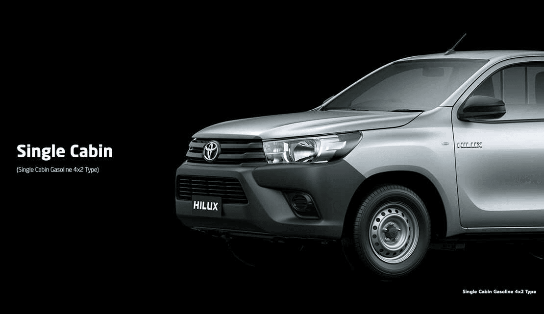 tampak depan serong toyota hilux single cabin